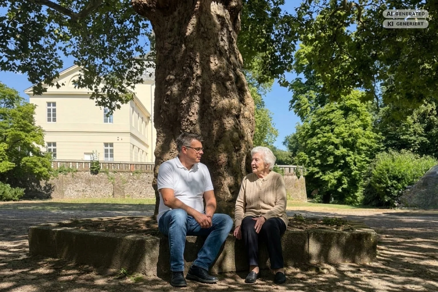 Schloss Eller mit Schlosspark in Düsseldorf-Eller – Seniorenassistenz Henning