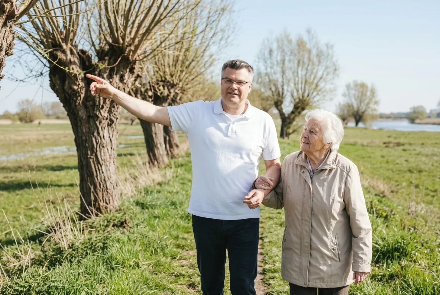 Auenlandschaft der Urdenbacher Kämpe in Düsseldorf-Urdenbach – Seniorenassistenz Henning